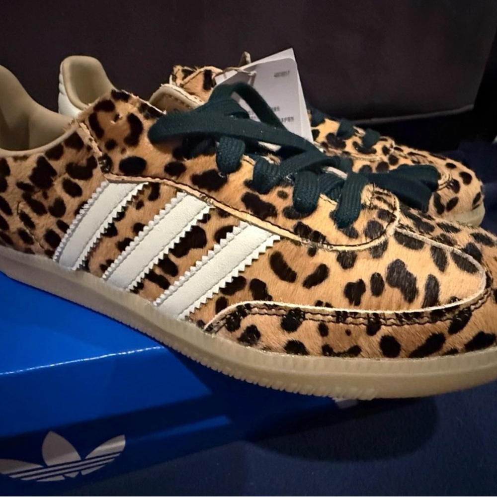 Leopard Pony Hair Adidas Samba Sneakers size 7